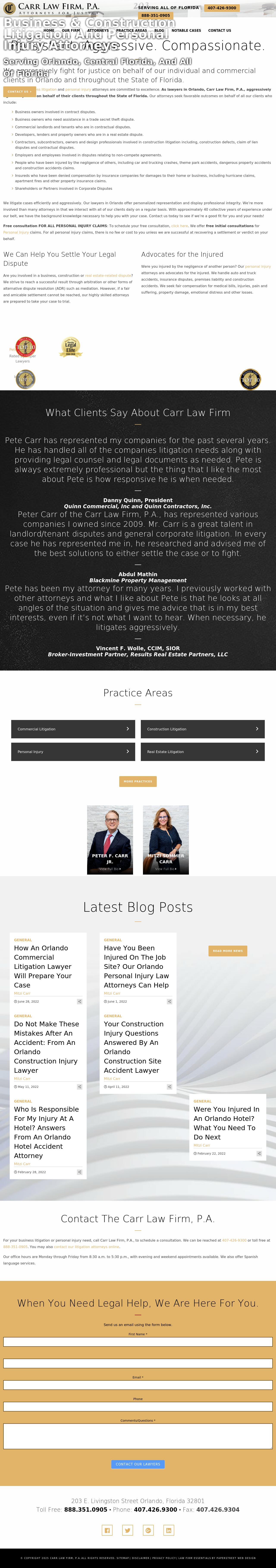 Carr Law Firm, P.A. - Orlando FL Lawyers