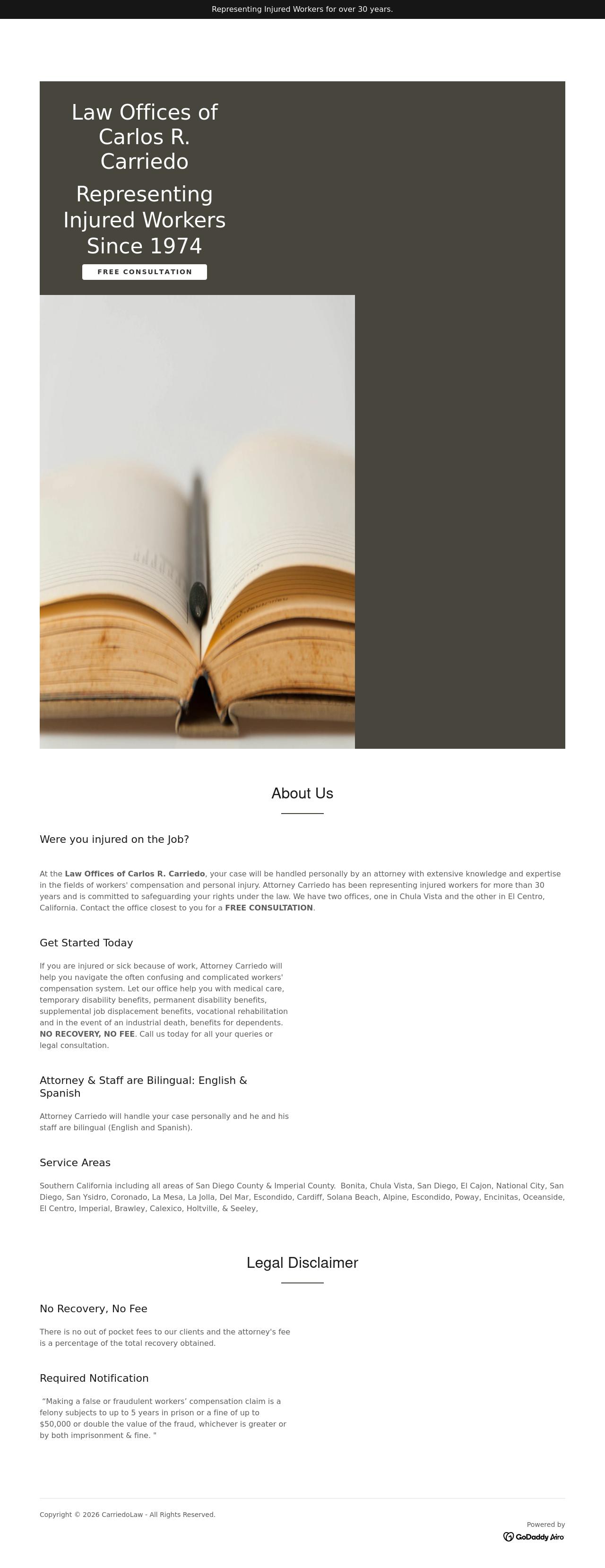 Carriedo Carlos R Law Offices - Bonita CA Lawyers