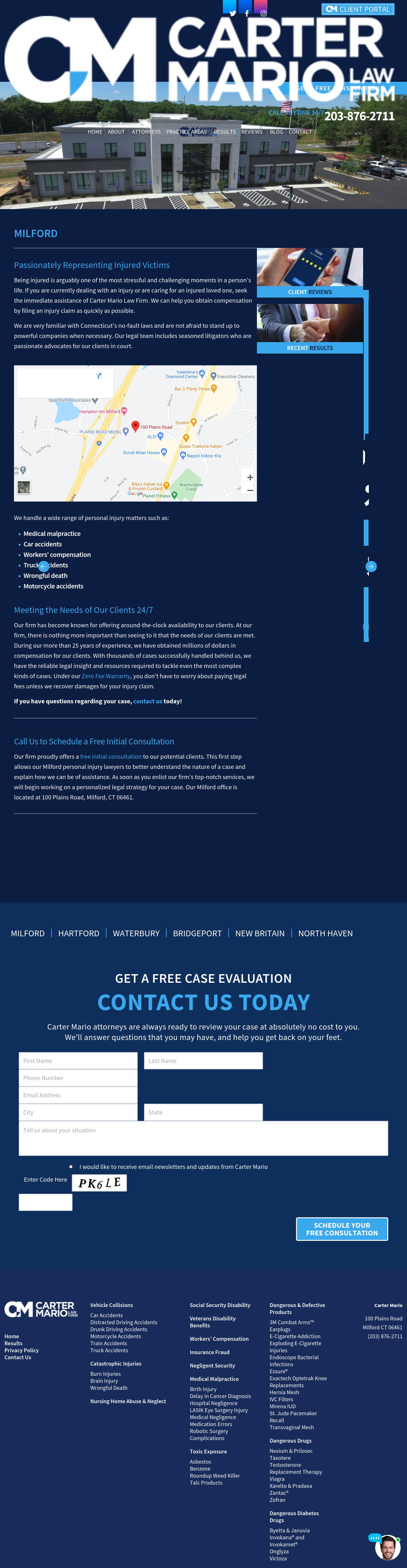 Carter Mario Injury Lawyers - Milford CT Lawyers