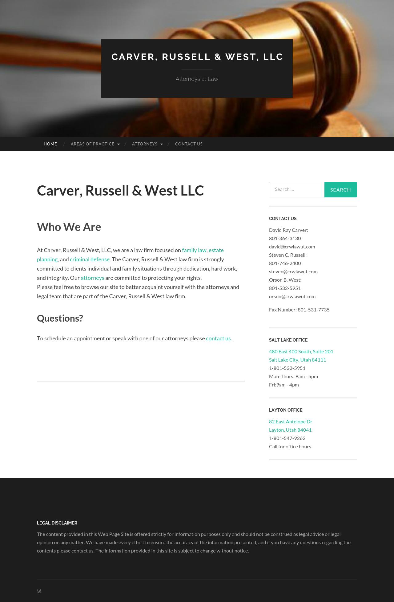 Carver & West L.L.C. - Salt Lake City UT Lawyers