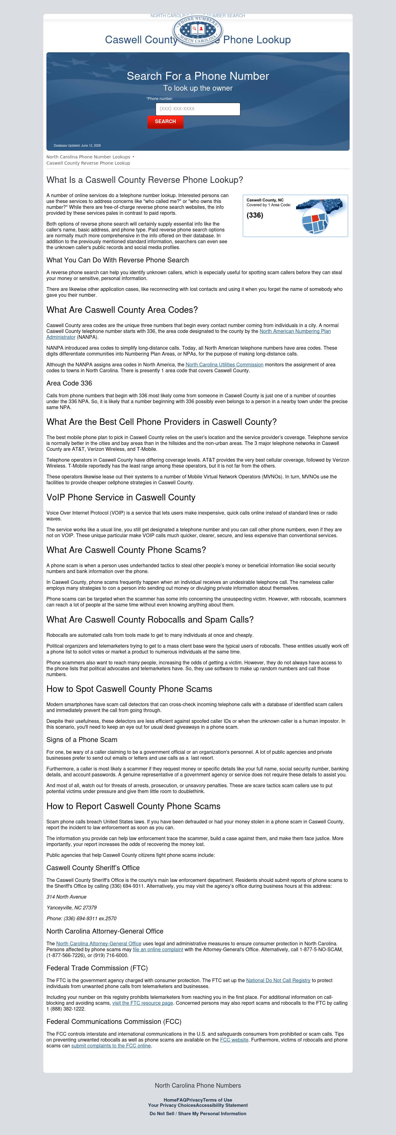 Caswell County Phone Number Lookup - Blanch NC Lawyers