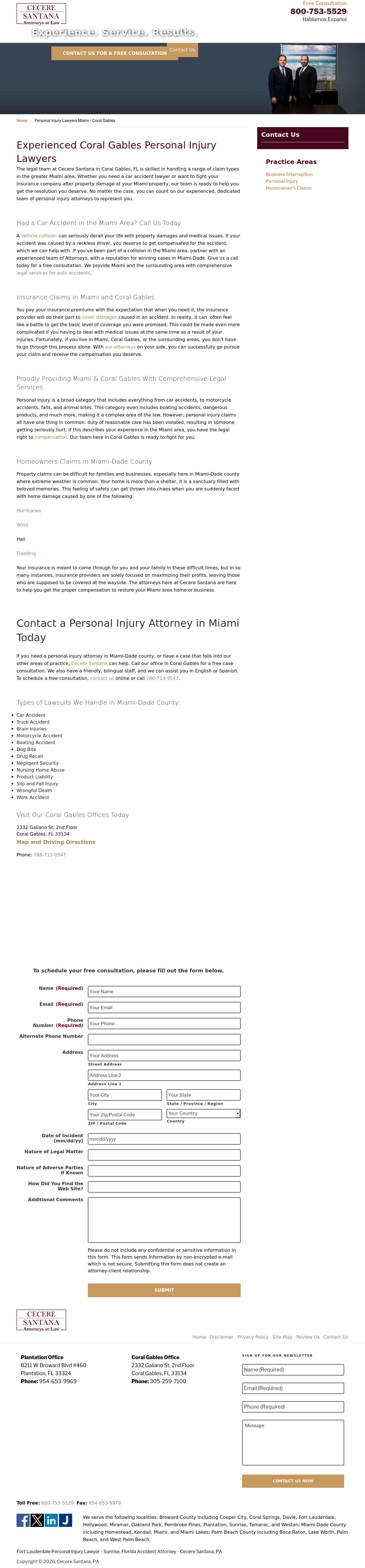Cecere Santana - Coral Gables FL Lawyers