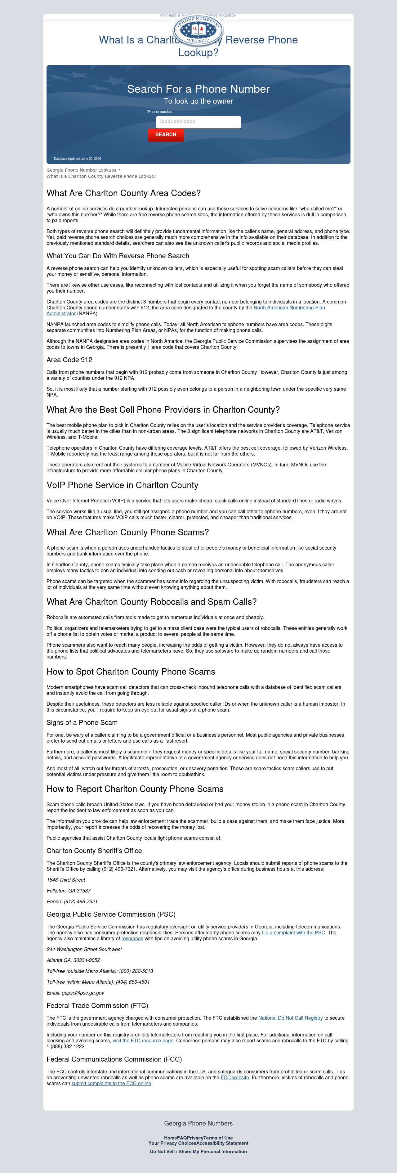 Charlton County Reverse Phone Lookup - Saint George GA Lawyers