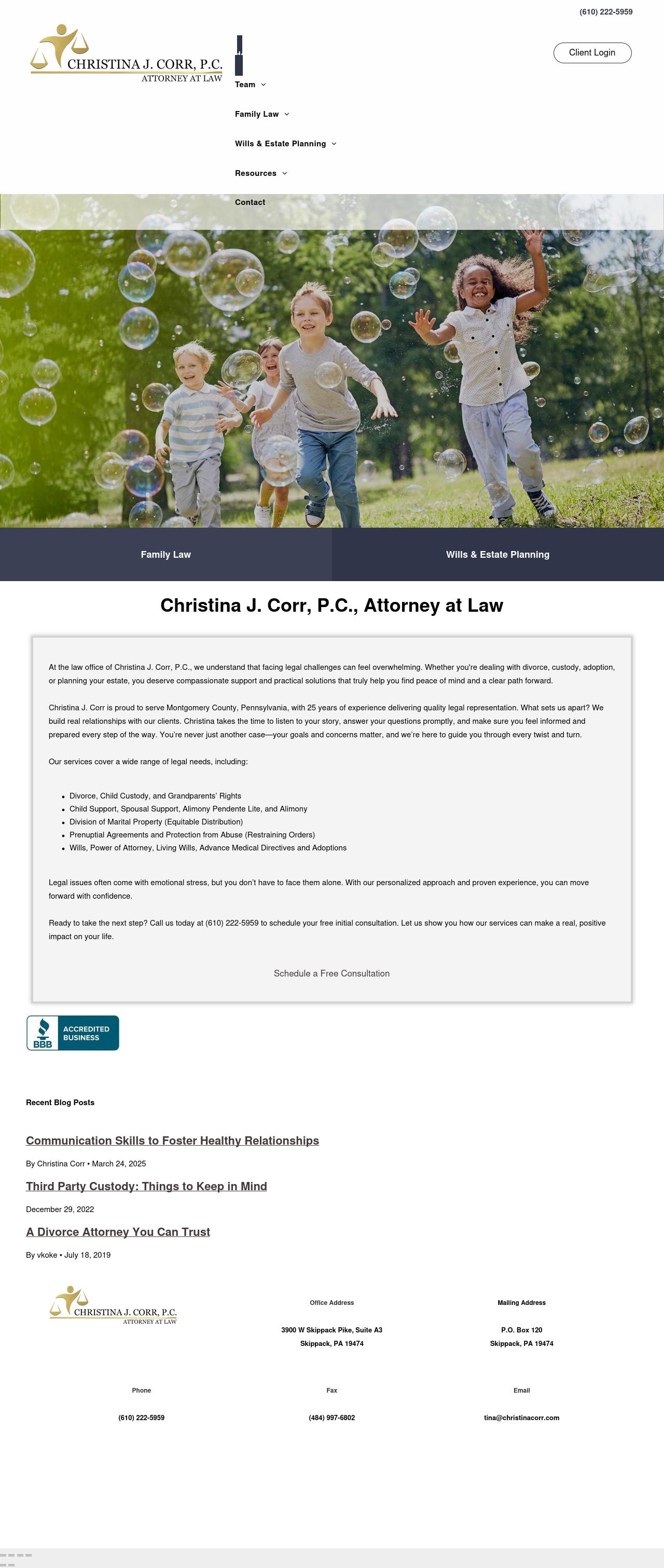 Christina J. Corr, P.C. - Skippack PA Lawyers