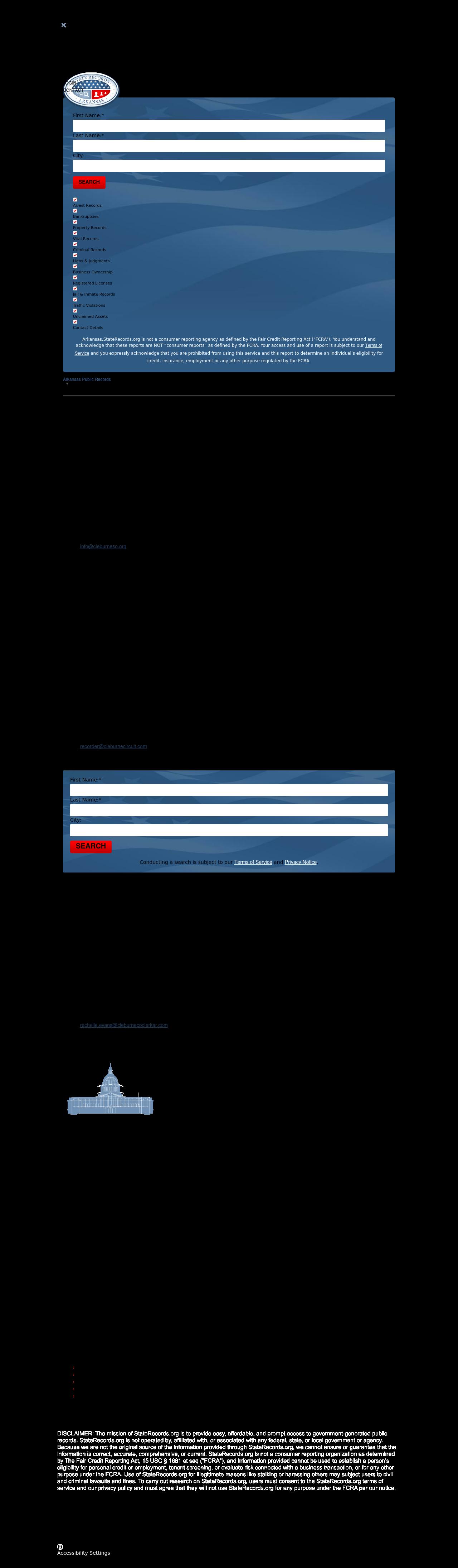 Cleburne County Court Records - Heber Springs AR Lawyers