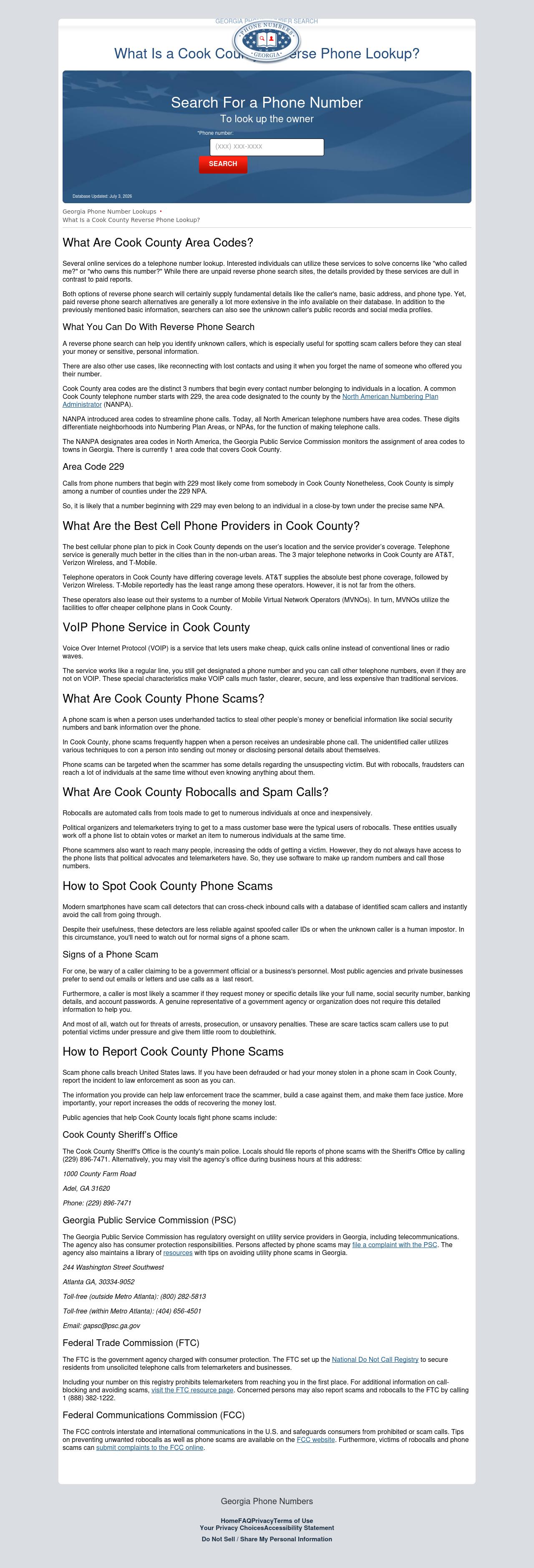 Cook County Reverse Phone Lookup - Sparks GA Lawyers
