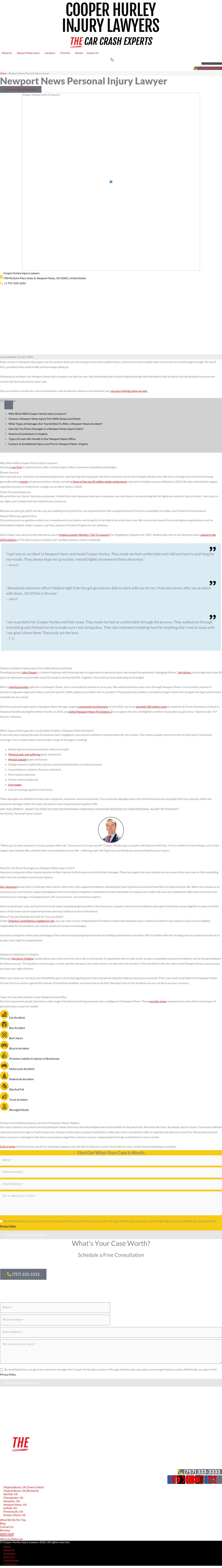 Cooper Hurley Injury Lawyers - Newport News VA Lawyers