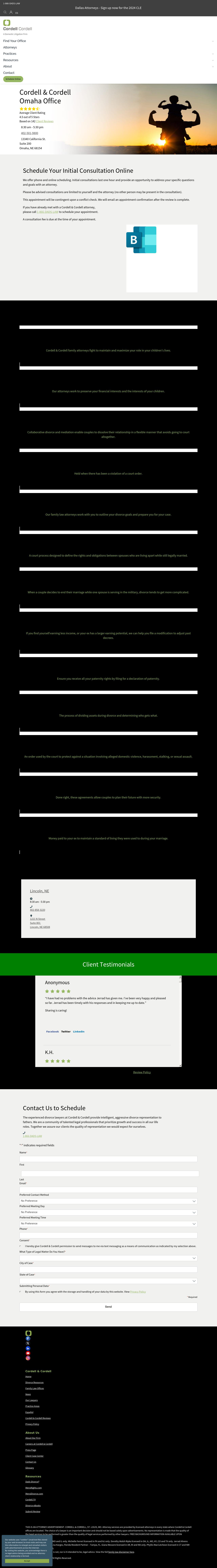 Cordell & Cordell - Divorce Attorney Office - Omaha NE Lawyers