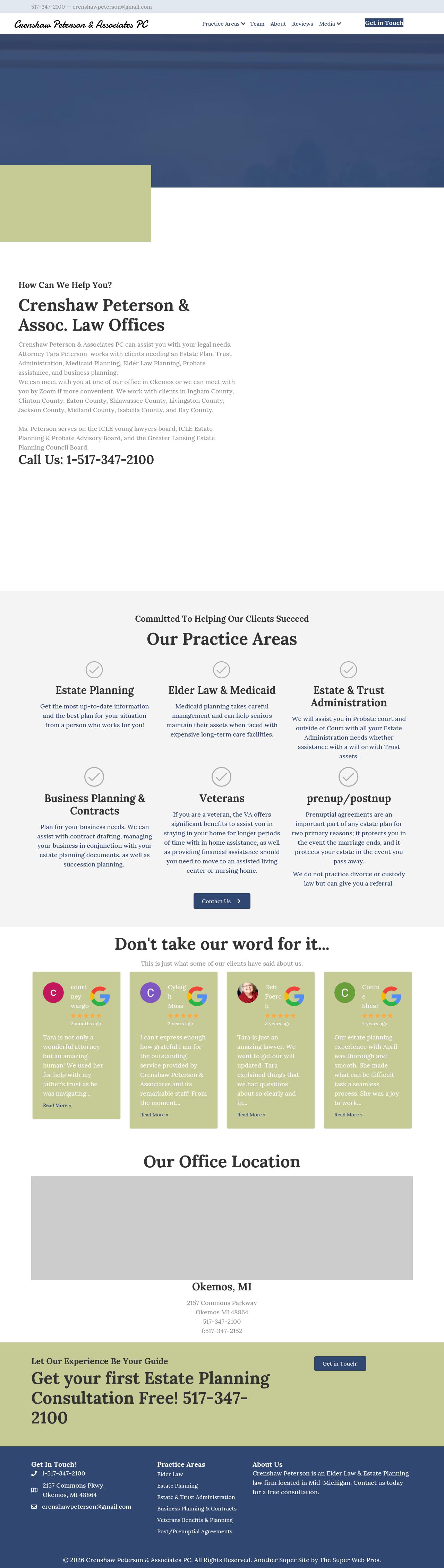 Crenshaw Peterson & Associates PC - Okemos MI Lawyers