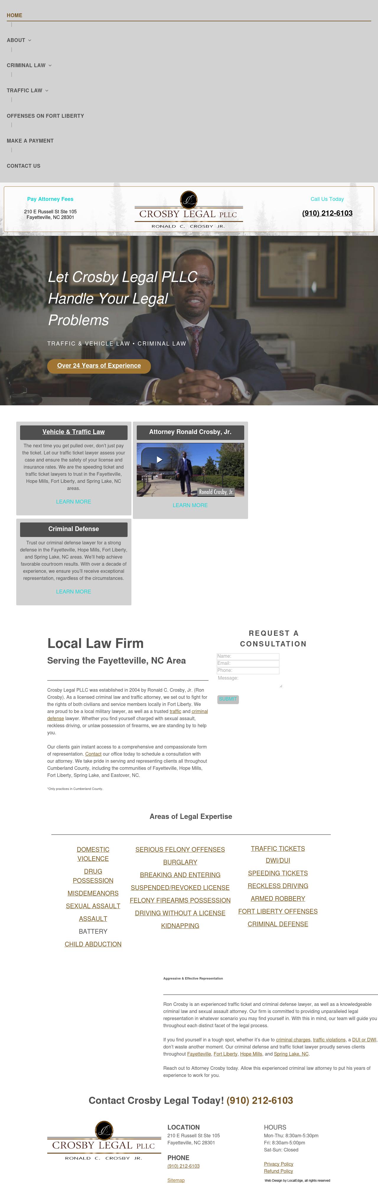 Crosby Legal, PLLC - Fayetteville NC Lawyers
