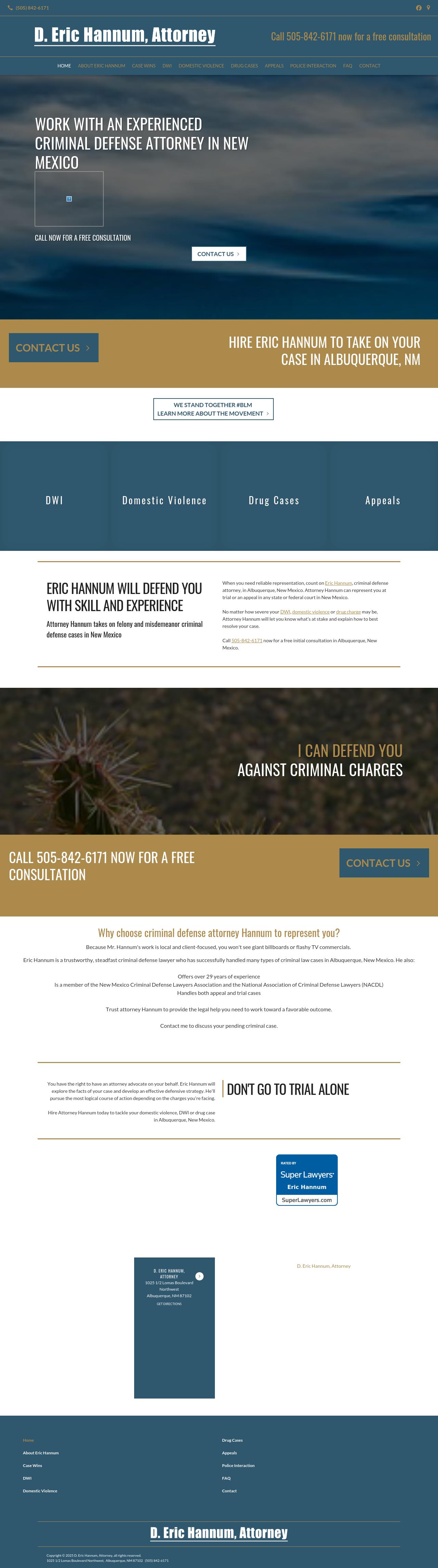 D. Eric Hannum, Criminal Defense Attorney - Albuquerque NM Lawyers