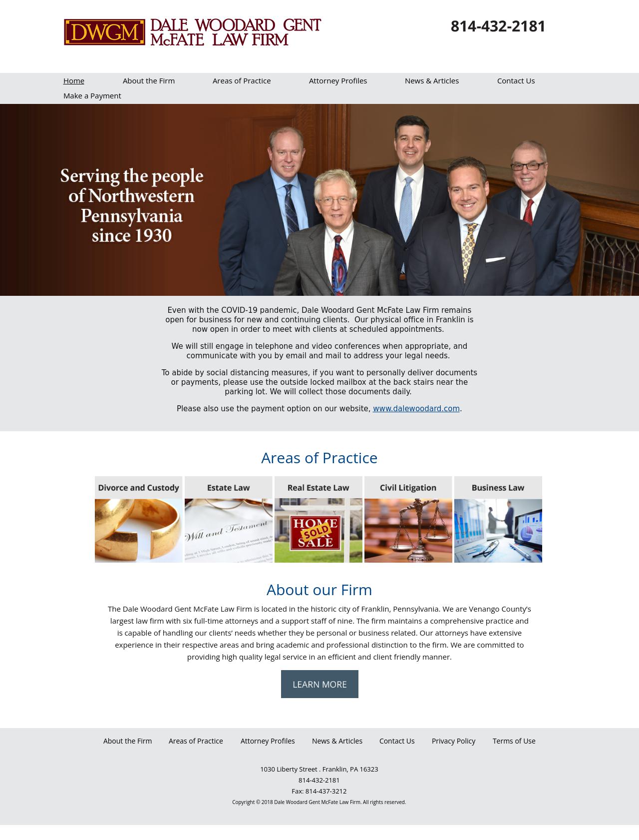 Dale Woodard Gent Law Firm - Franklin PA Lawyers