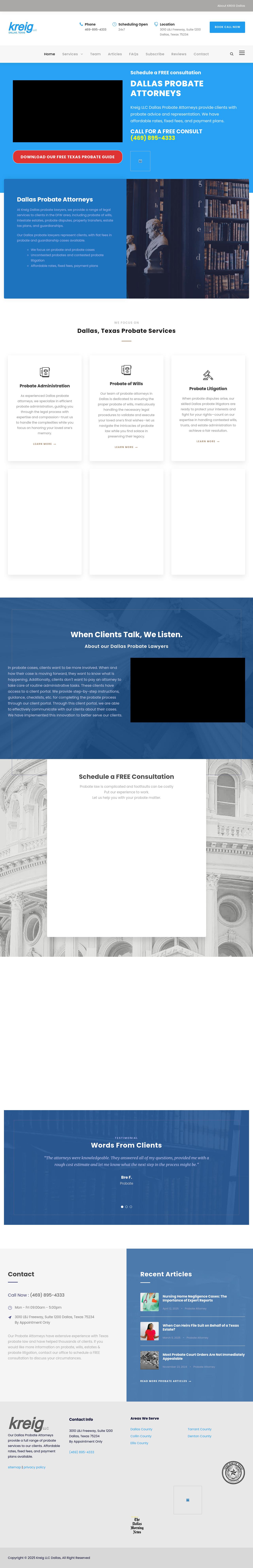 Dallas Probate Attorney, Kreig Mitchell LLC - Dallas TX Lawyers