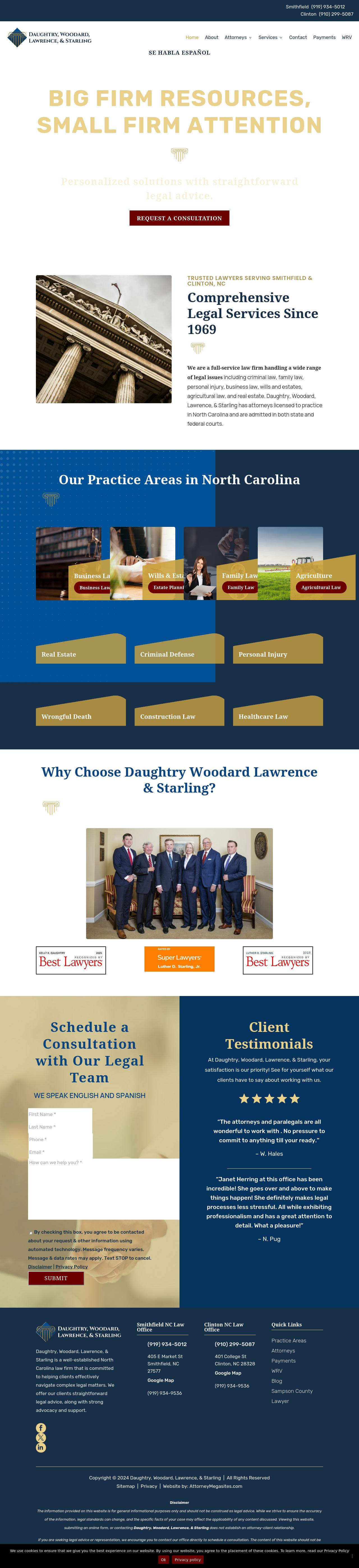 Daughtry, Woodard, Lawrence, & Starling - Smithfield NC Lawyers