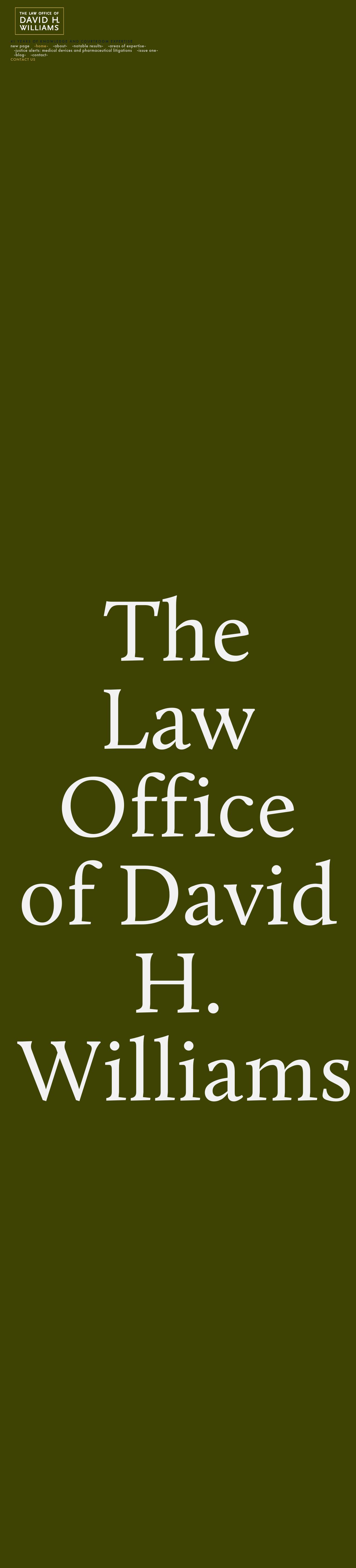 David H. Williams - Little Rock AR Lawyers