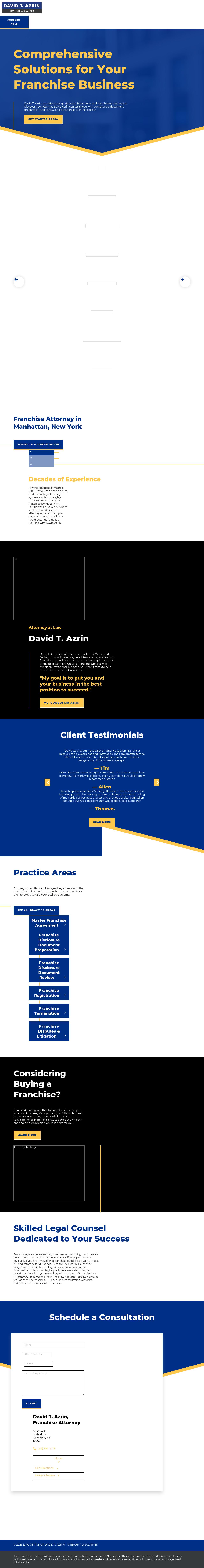 David T Azrin, Esq - New York NY Lawyers