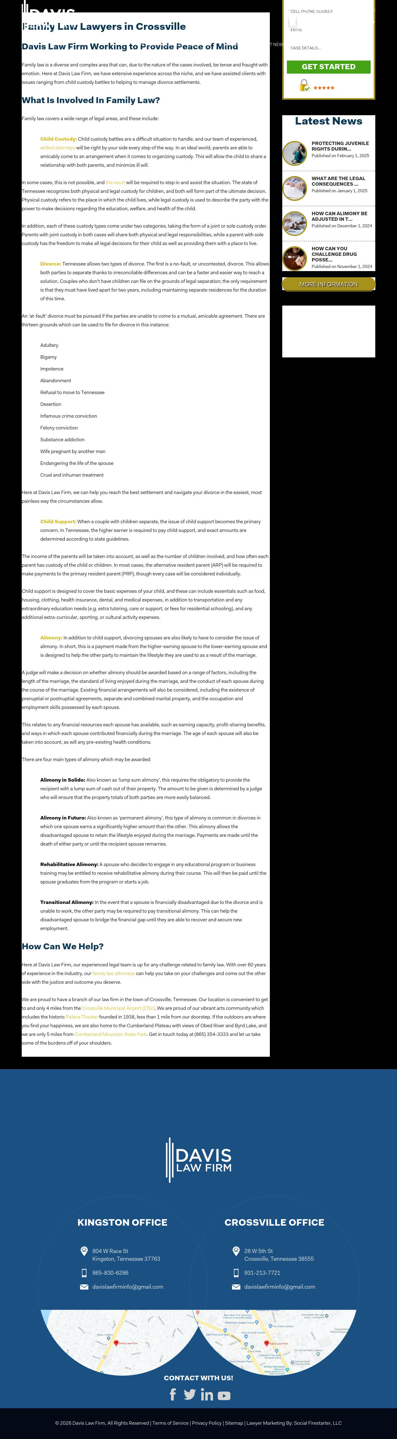 Davis Law Firm - Crossville TN Lawyers