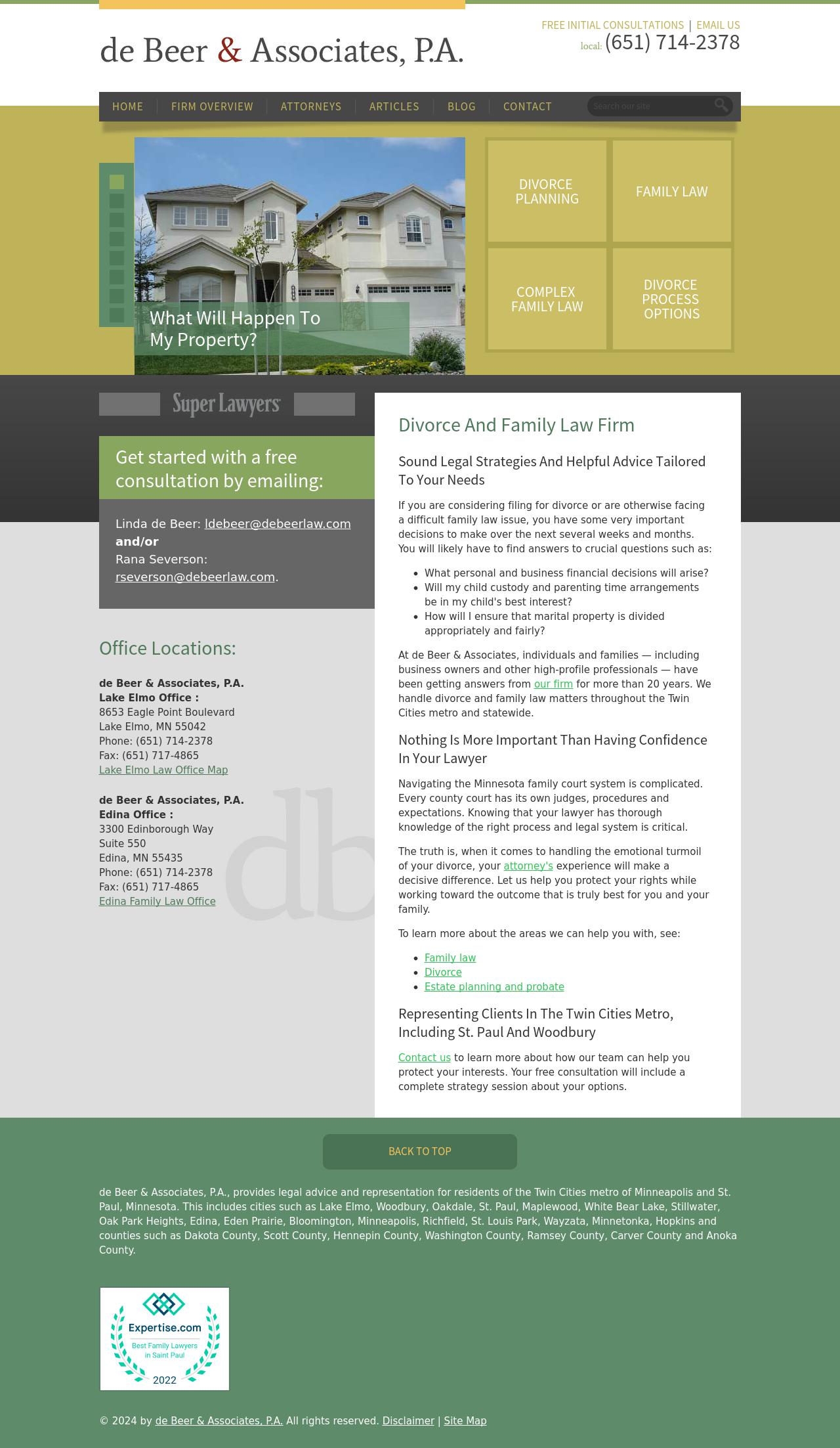 de Beer & Associates, P.A. - Edina MN Lawyers