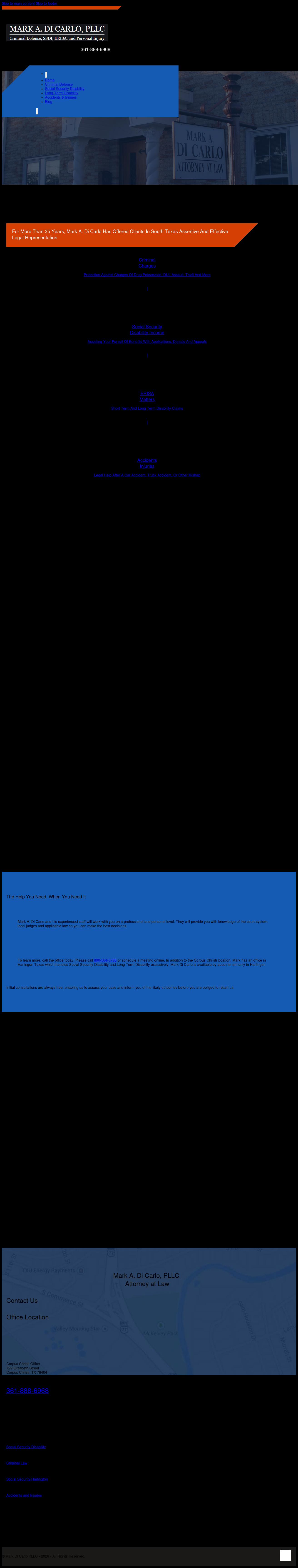 DiCarlo, Mark A - Corpus Christi TX Lawyers