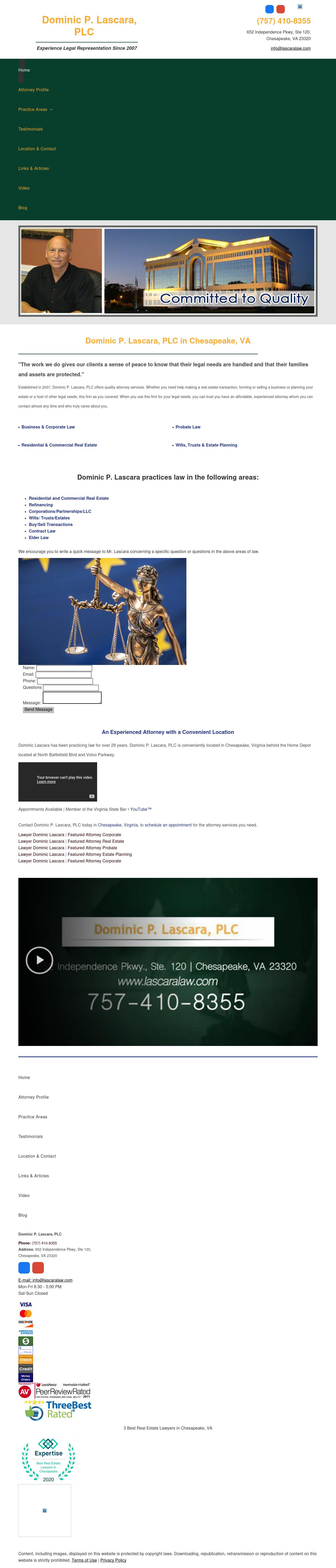Dominic P. Lascara, PLC - Chesapeake VA Lawyers