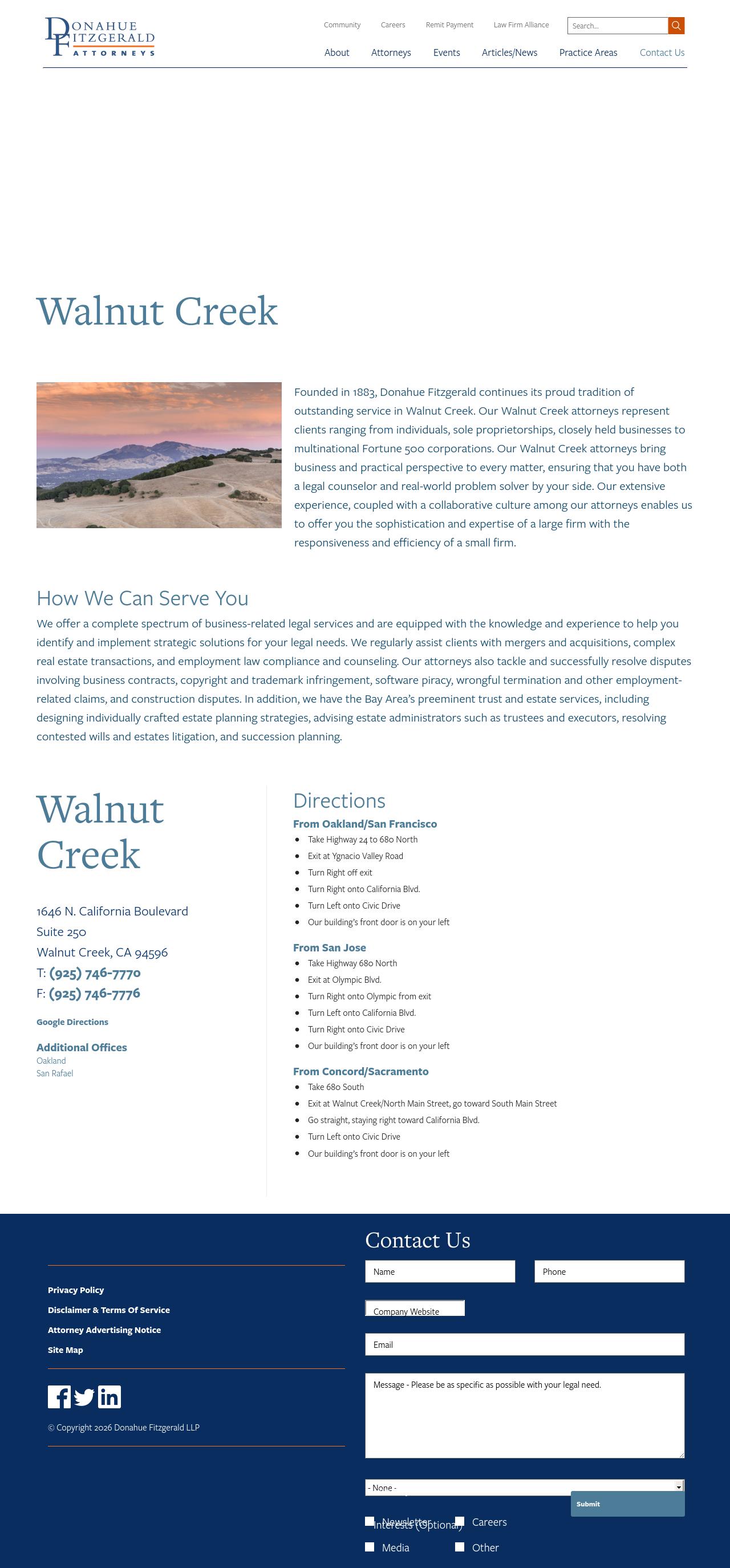Donahue Fitzgerald of Walnut Creek - Walnut Creek CA Lawyers