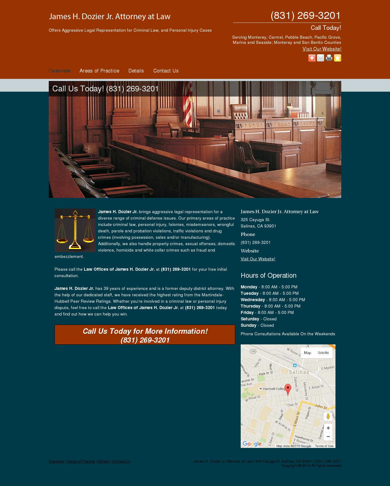 Dozier James H Jr Law Offices Of - Salinas CA Lawyers