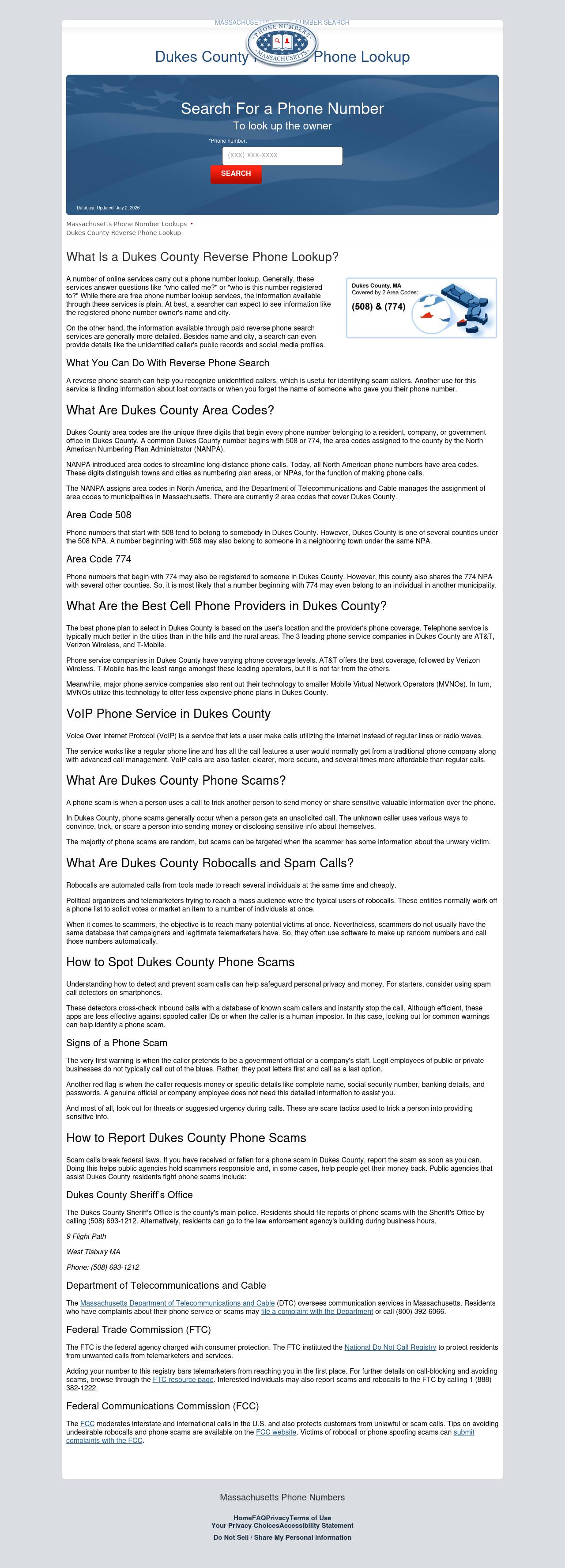 Dukes County Phone Number Search - Oak Bluffs MA Lawyers