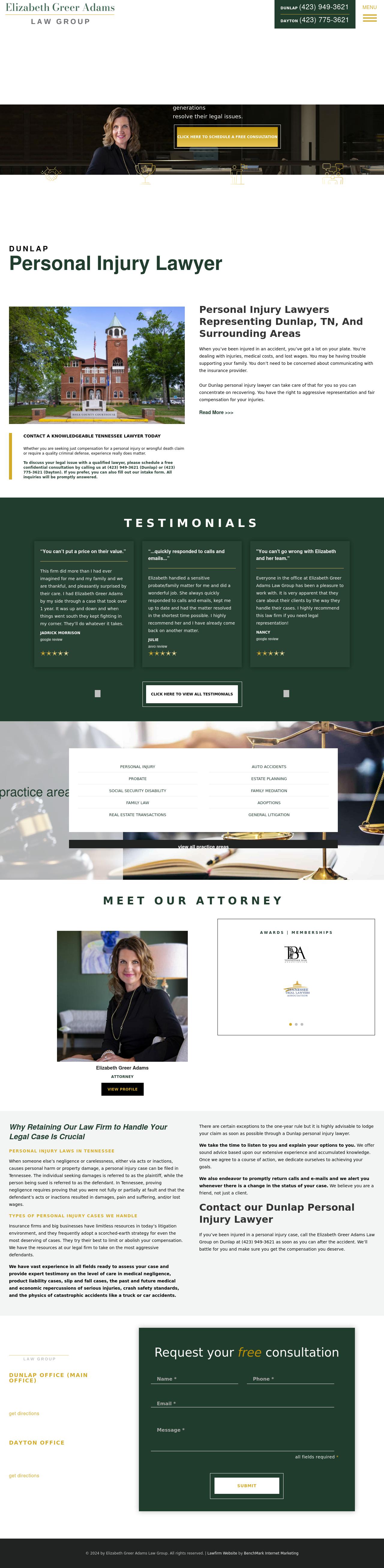 Elizabeth Greer Adams Law Group - Dunlap TN Lawyers