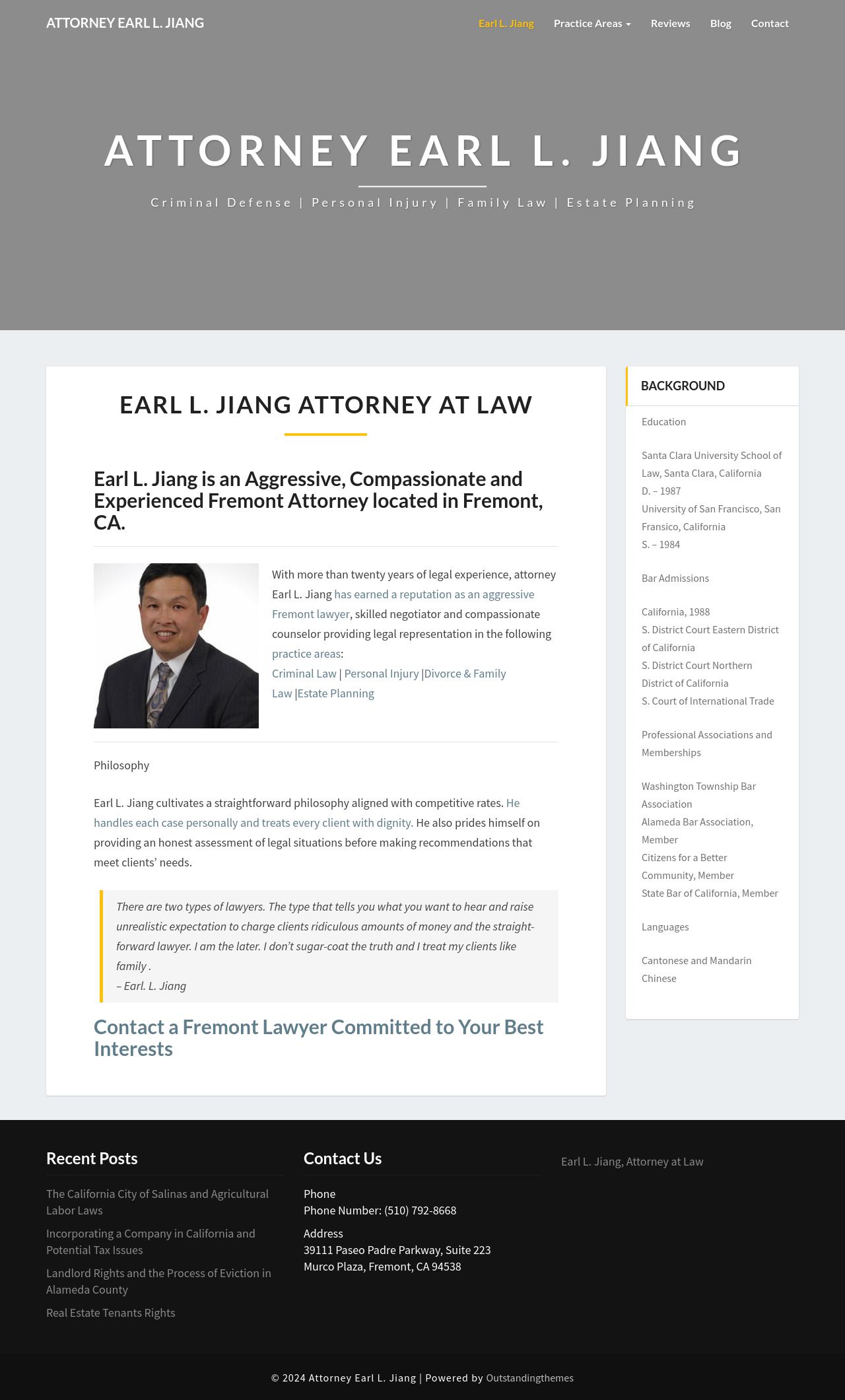 Earl L. Jiang, Attorney at Law - Fremont CA Lawyers