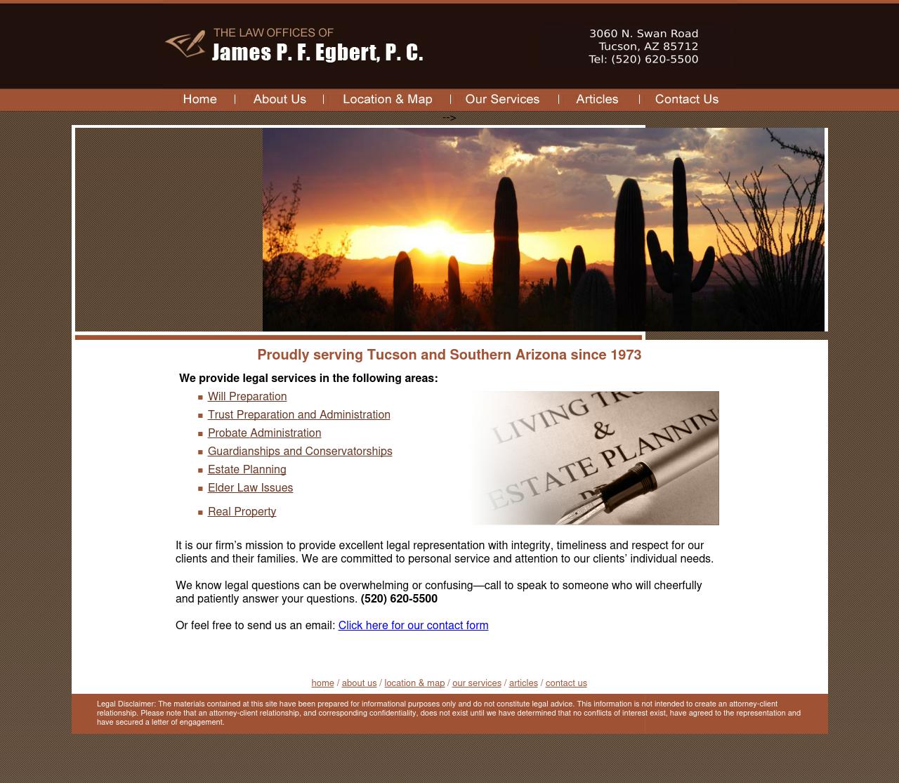 Egbert James P F - Tucson AZ Lawyers