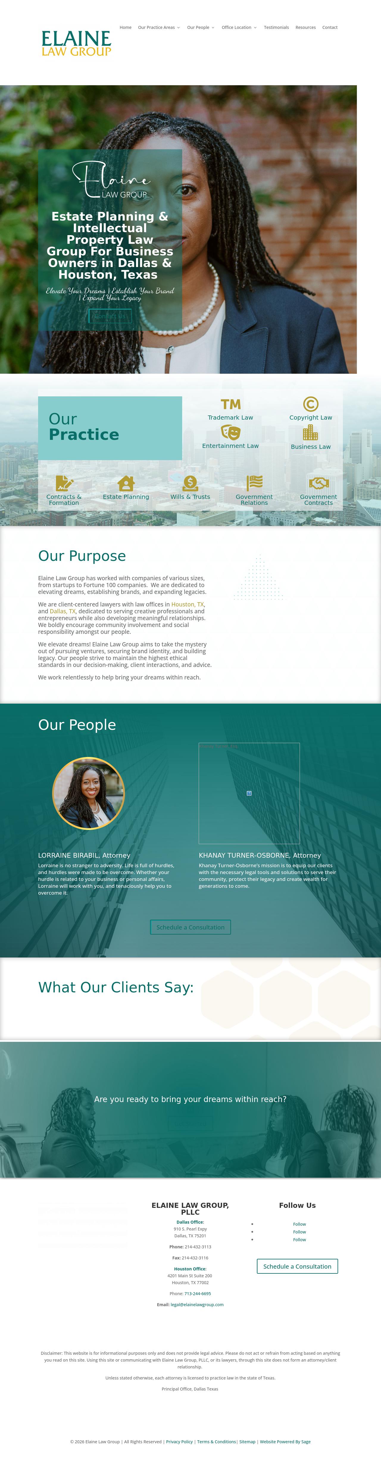 Elaine Law Group - Dallas TX Lawyers