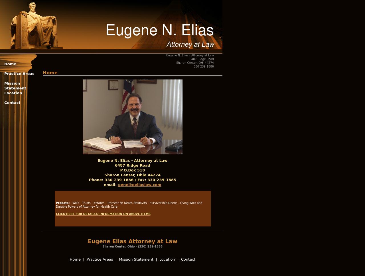 Elias Eugene Attorney At Law - Sharon Center OH Lawyers