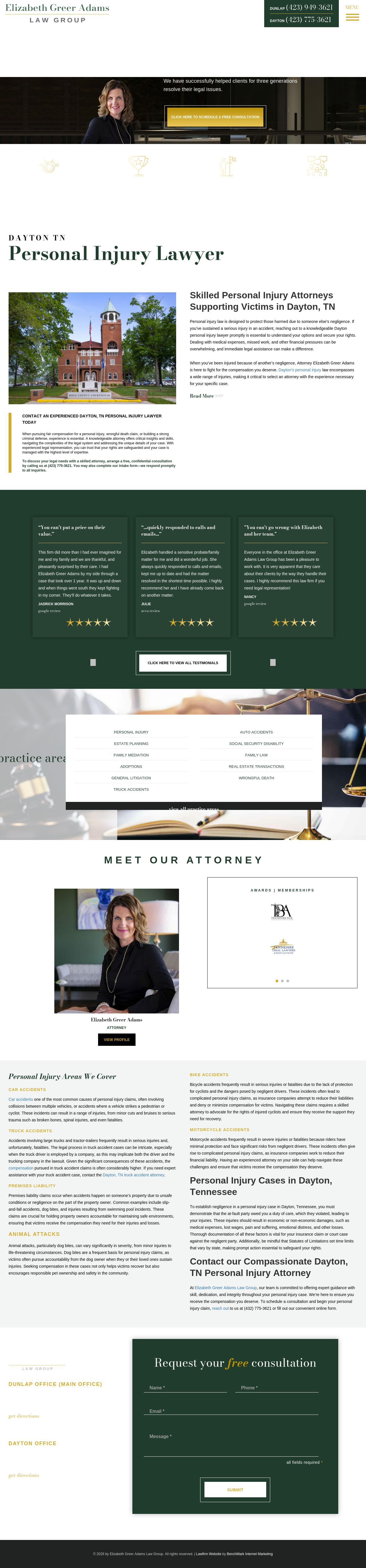 Elizabeth Greer Adams Law Group - Dayton TN Lawyers