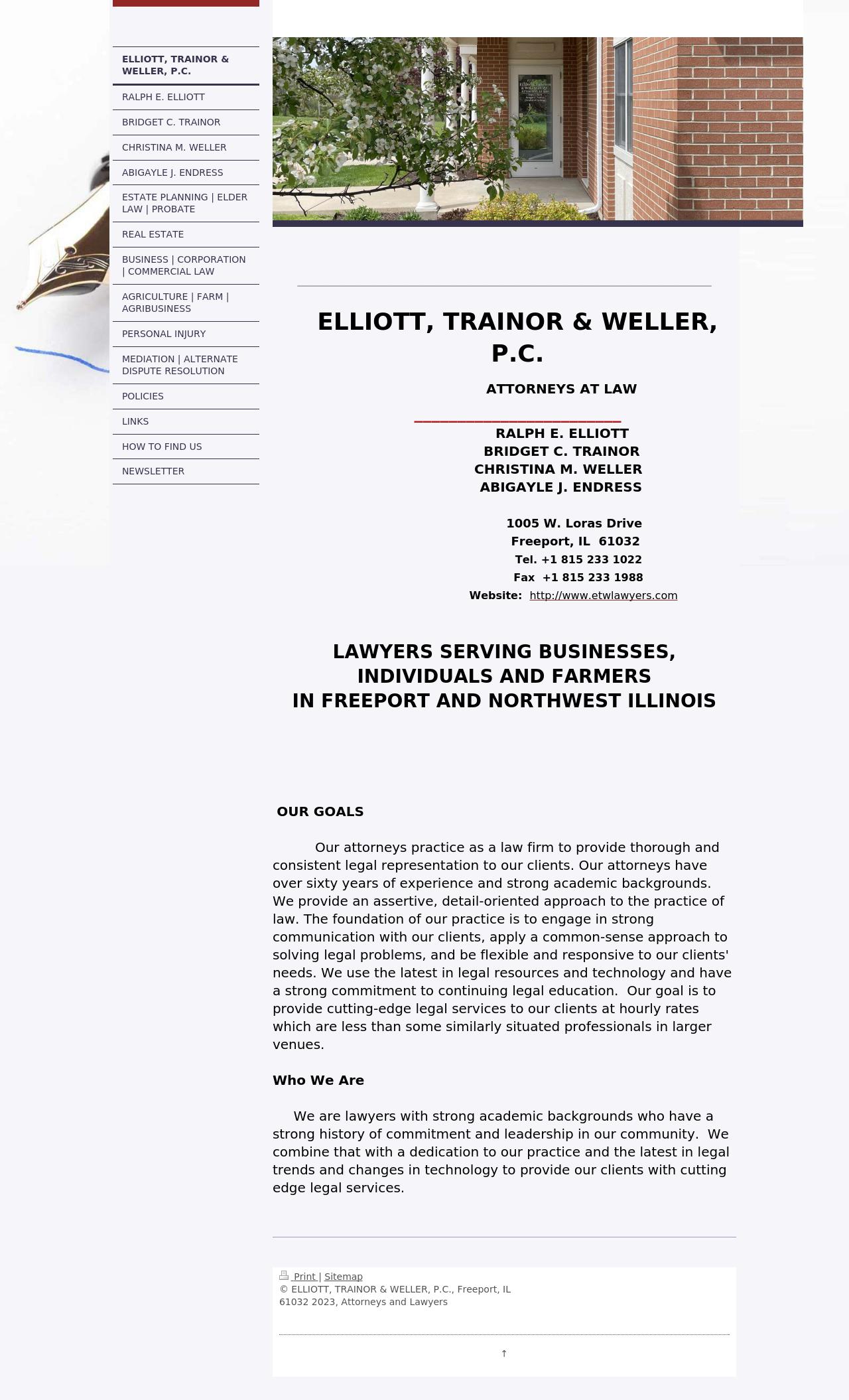 Elliott & Trainor, P.C., Attorneys At Law - Freeport IL Lawyers