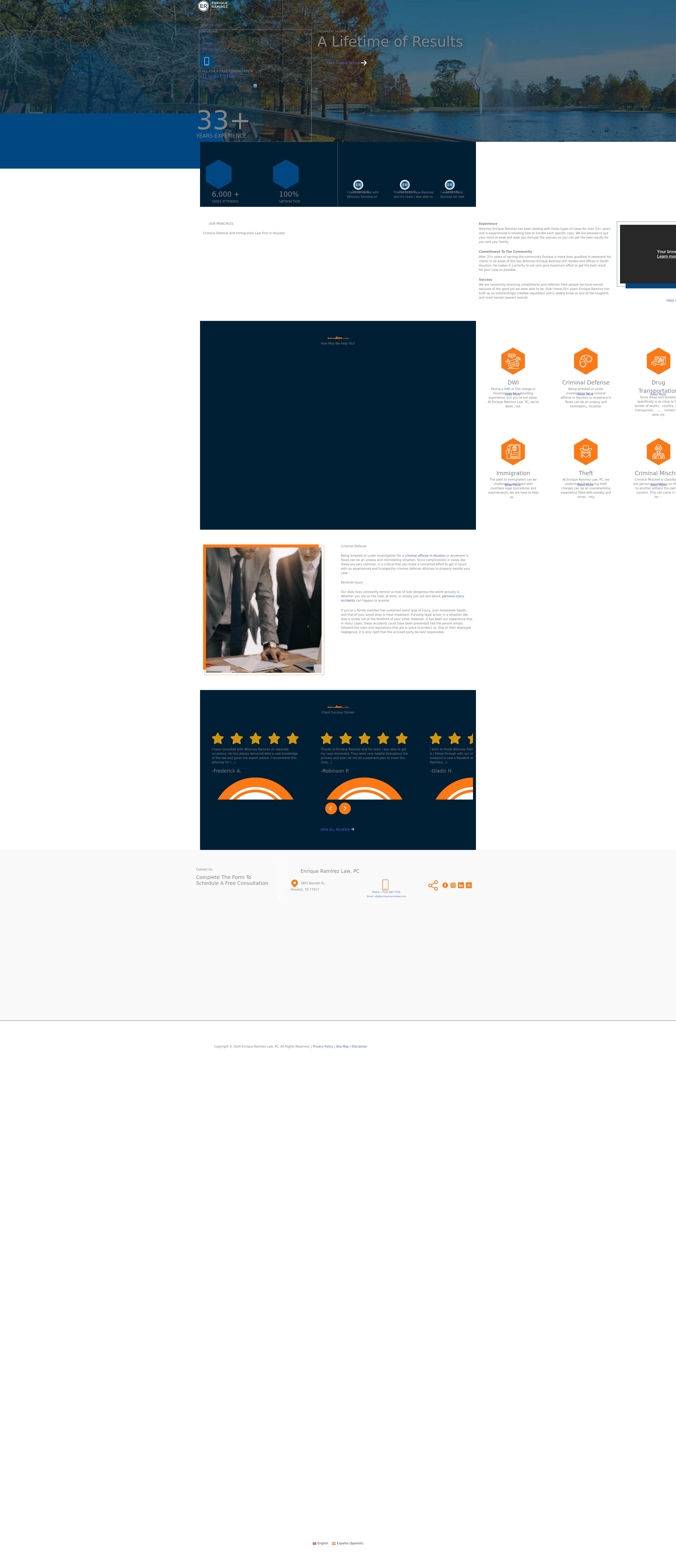 Enrique Ramirez Law, PC - Houston TX Lawyers