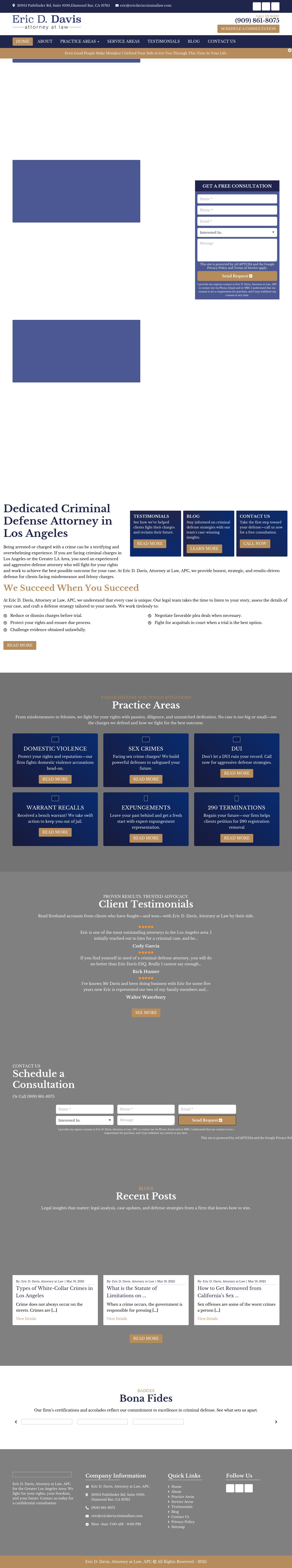 Eric D. Davis Attorney at Law - Diamond Bar CA Lawyers