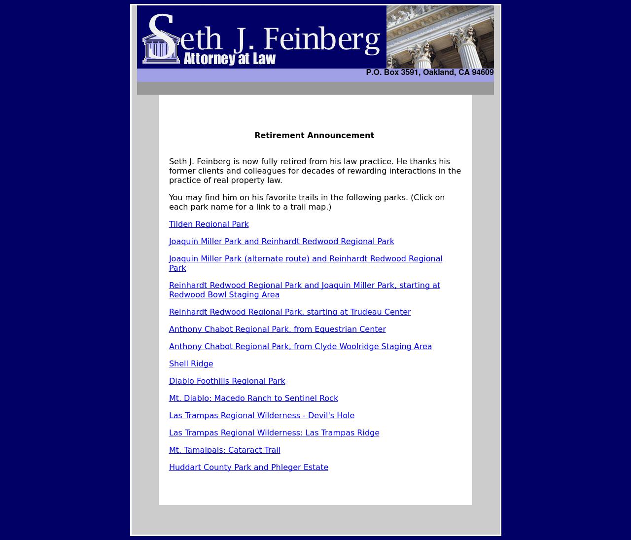 Feinberg Seth J Attorney At Law - Oakland CA Lawyers