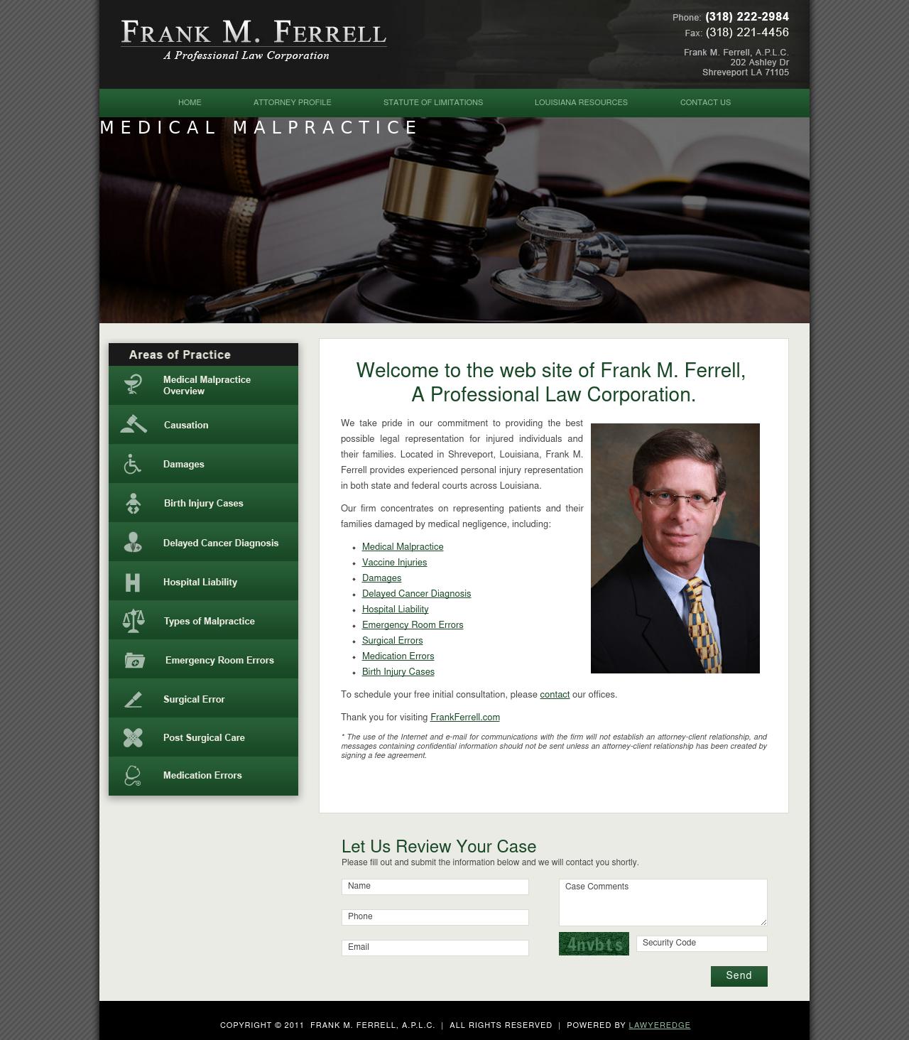Ferrell, Frank M - Shreveport LA Lawyers