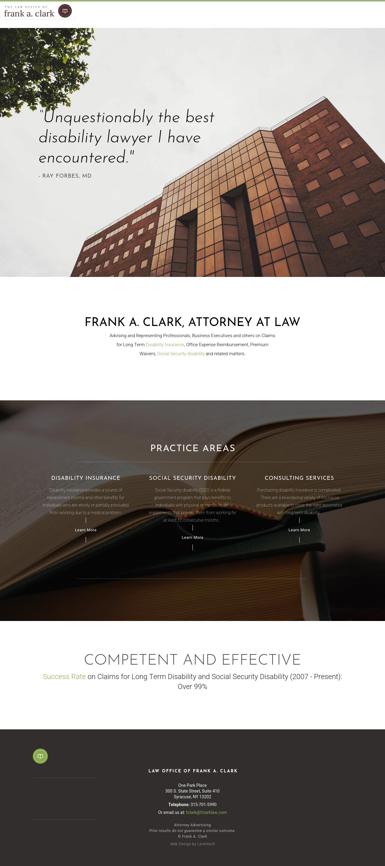 Frank A Clark Law Office - Syracuse NY Lawyers