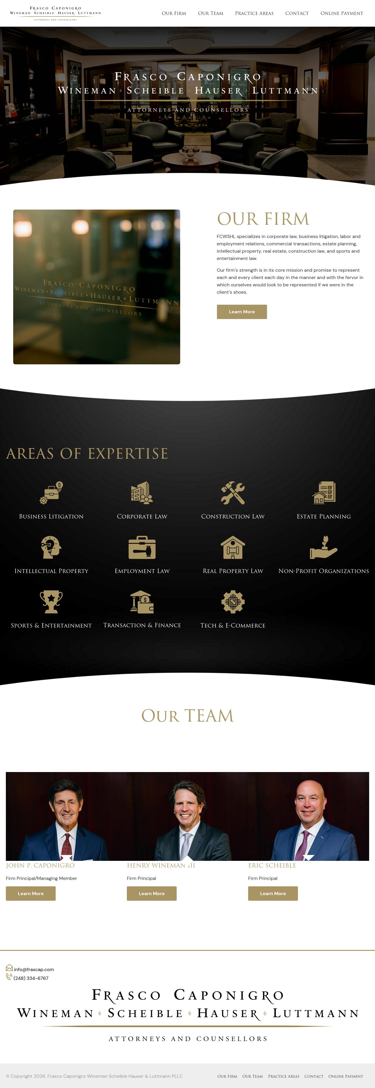 Frasco Caponigro Wineman & Scheible, PLLC - Bloomfield Hills MI Lawyers