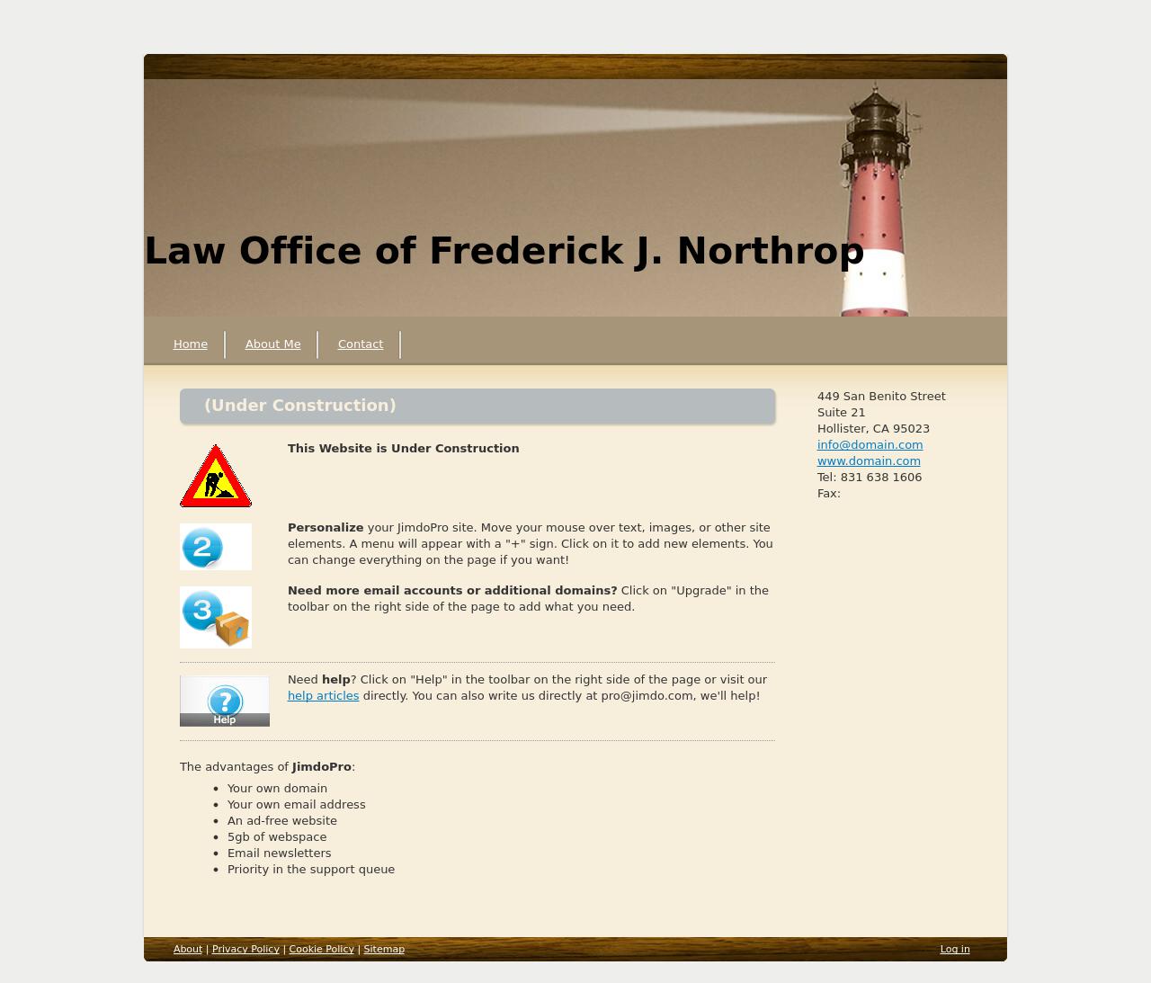 Fredrick J Northrop Law Offices - Hollister CA Lawyers