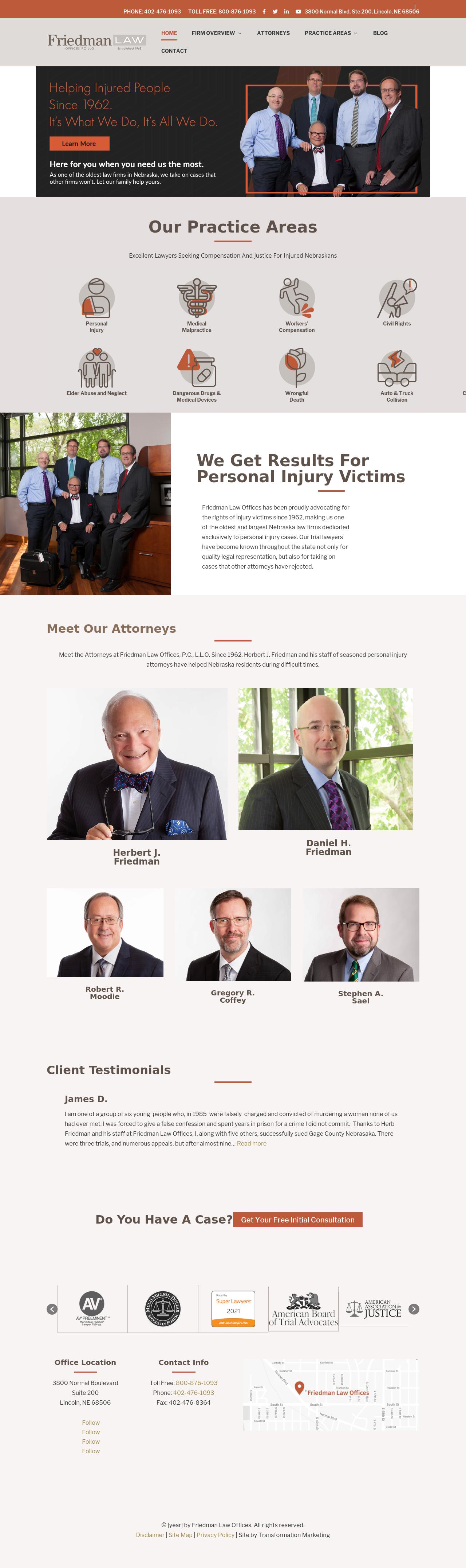 Friedman Law Offices - Lincoln NE Lawyers