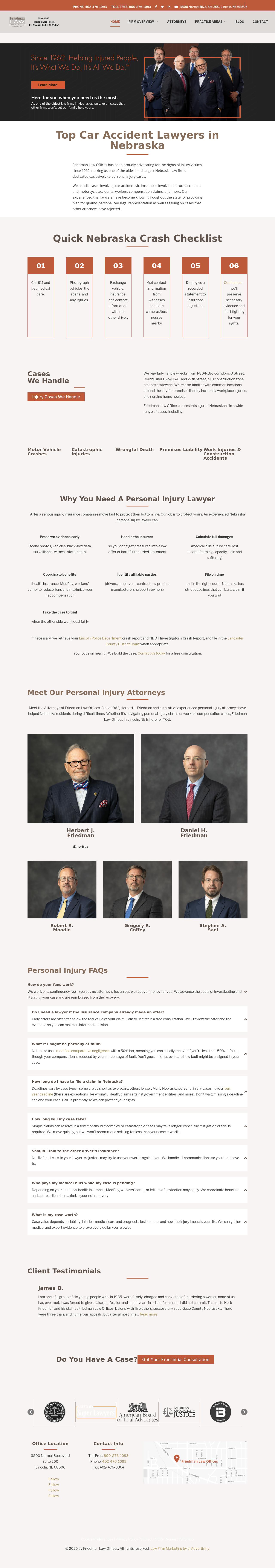 Friedman Law Offices - Lincoln NE Lawyers