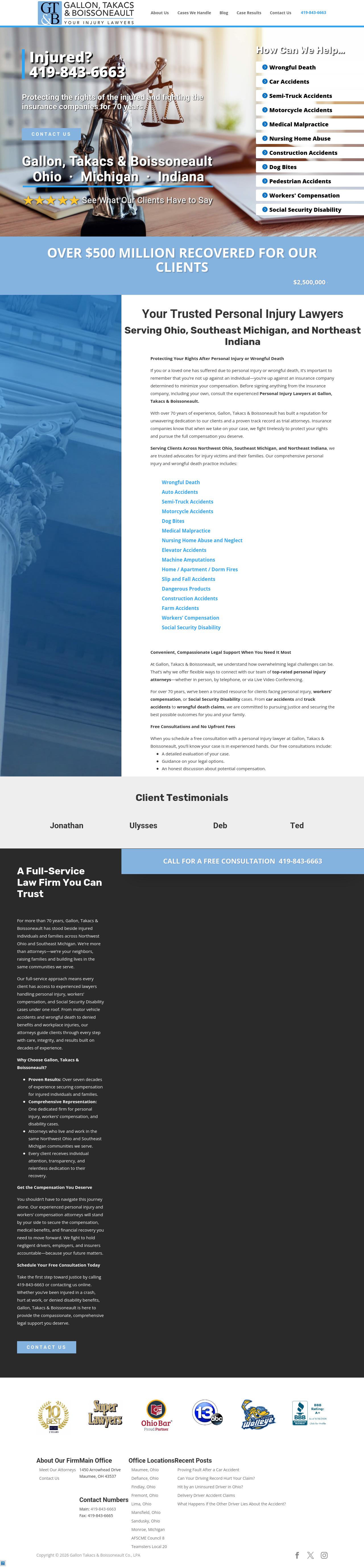 Gallon Takacs Boissoneault & Schaffer Co LPA - Northwood OH Lawyers