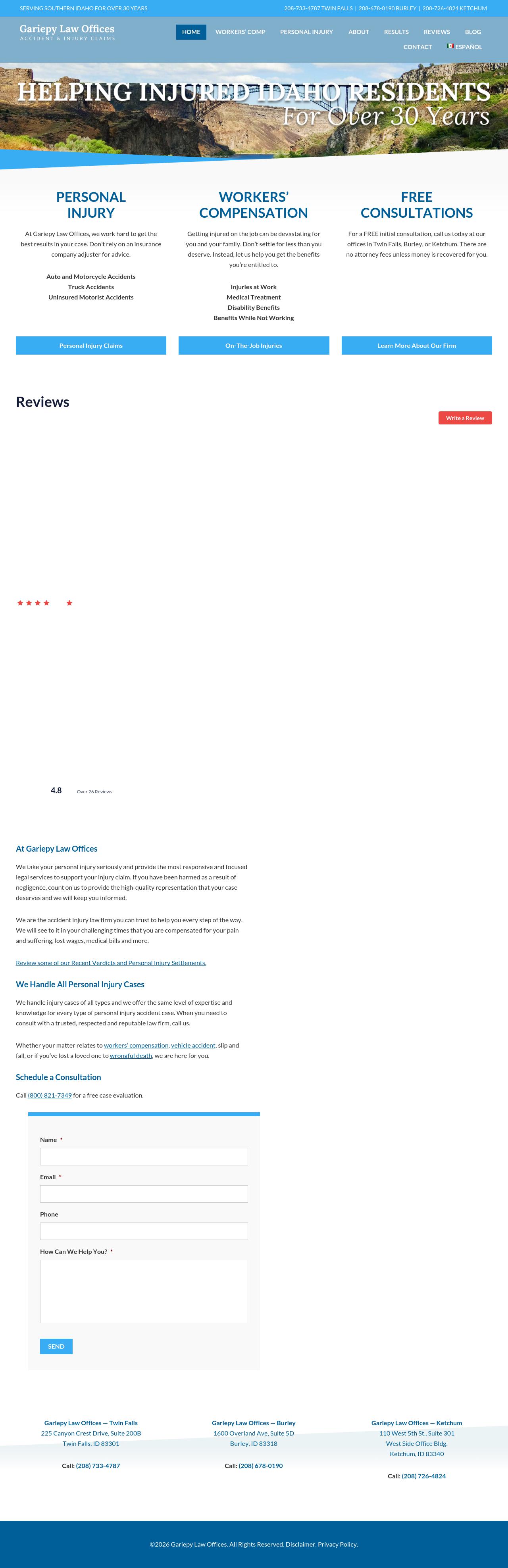 Gariepy Law Offices - Twin Falls ID Lawyers
