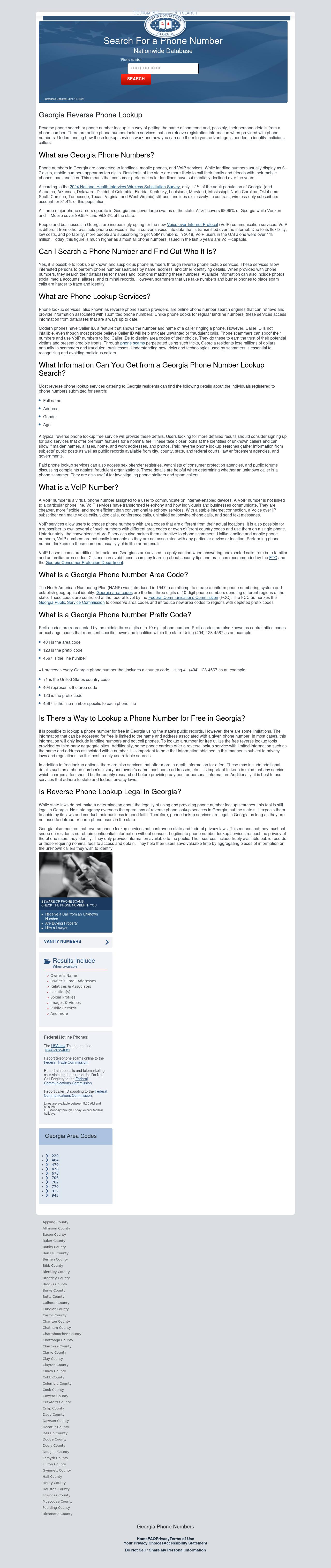 Georgia Reverse Phone Lookup - Arlington GA Lawyers