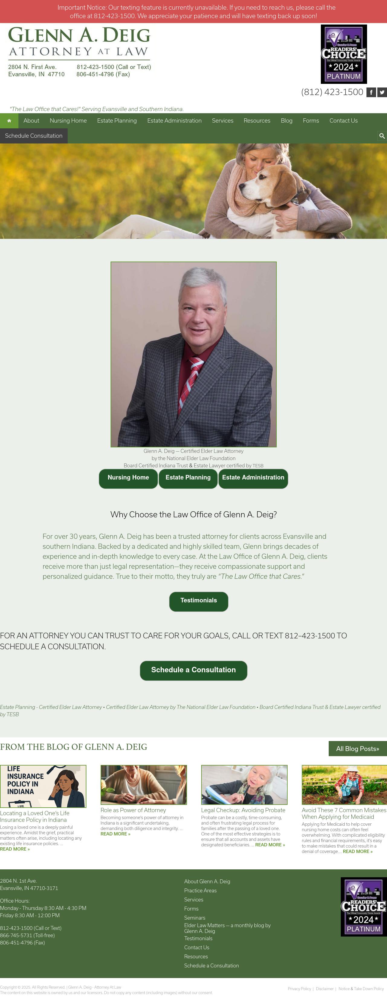 Glenn A Deig Attorney At Law LLC - Evansville IN Lawyers