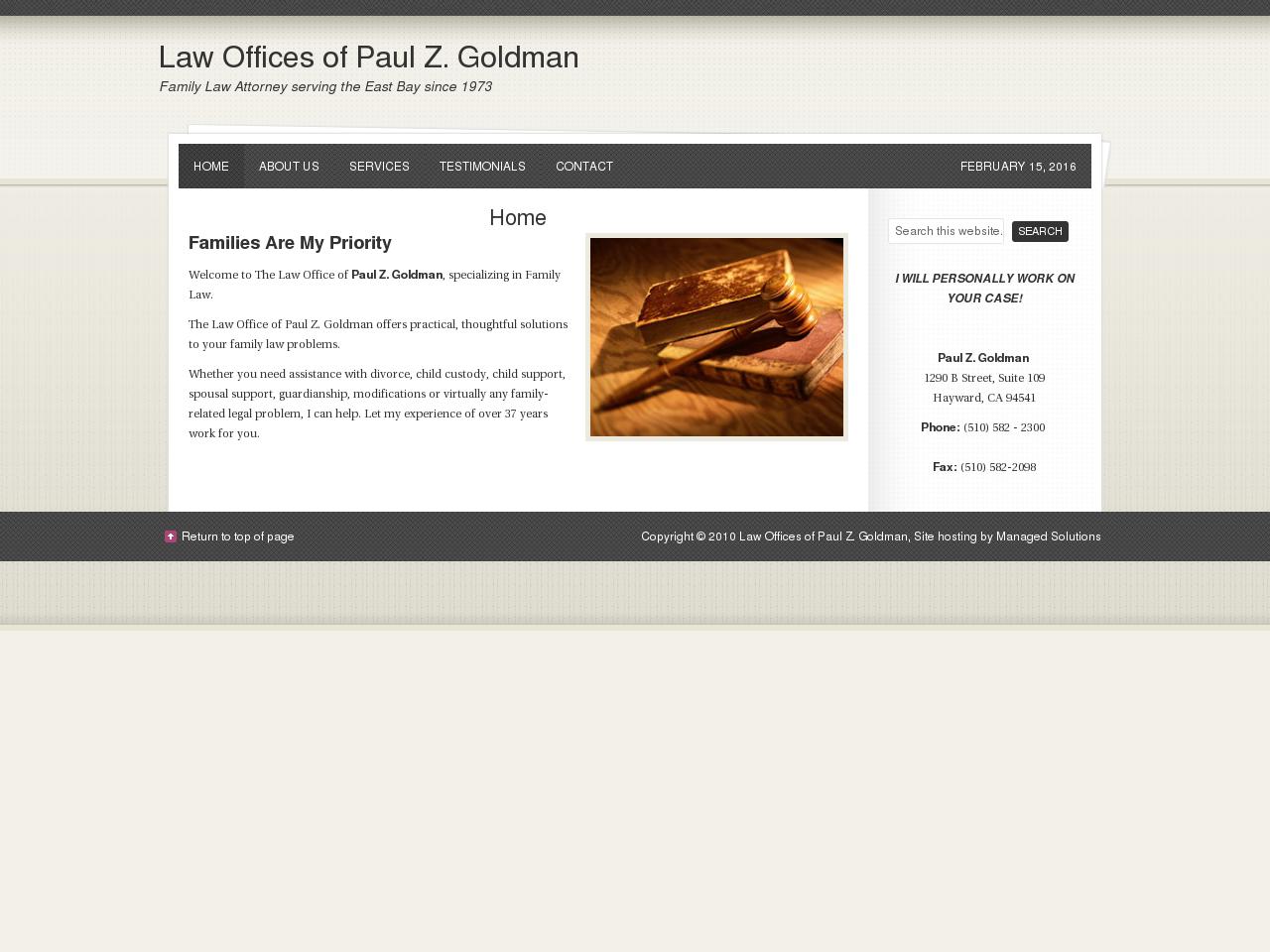 Goldman Paul Z - Hayward CA Lawyers