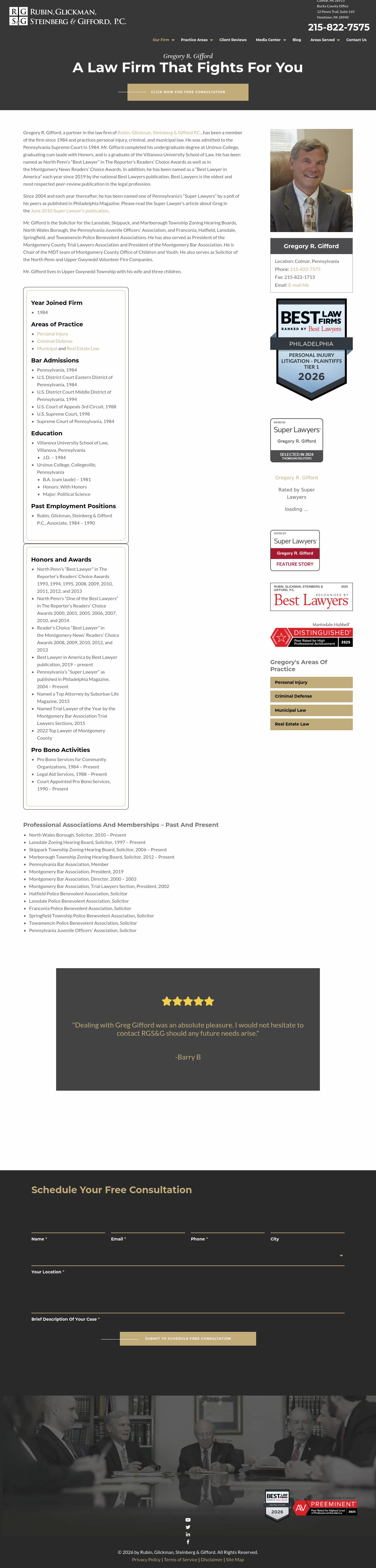 Gregory R. Gifford - Newtown PA Lawyers