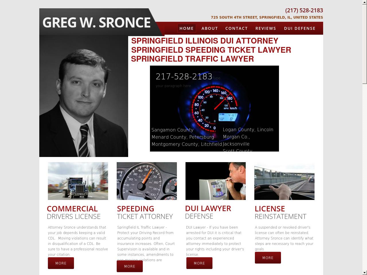 Gregory W. Sronce Law Office - Springfield IL Lawyers